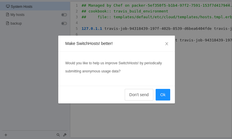 Screenshot of SwitchHosts!