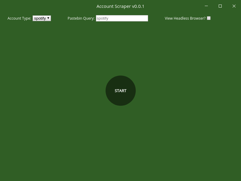 Screenshot of account-scraper
