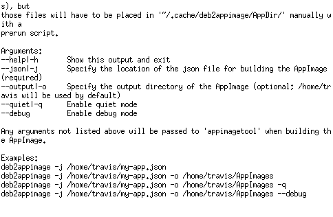 Screenshot of deb2appimage
