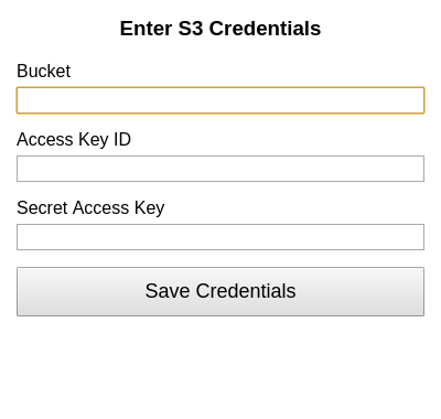 Screenshot of simple-s3-uploader