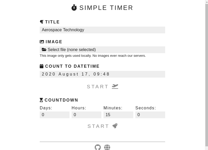 Screenshot of simple-timer