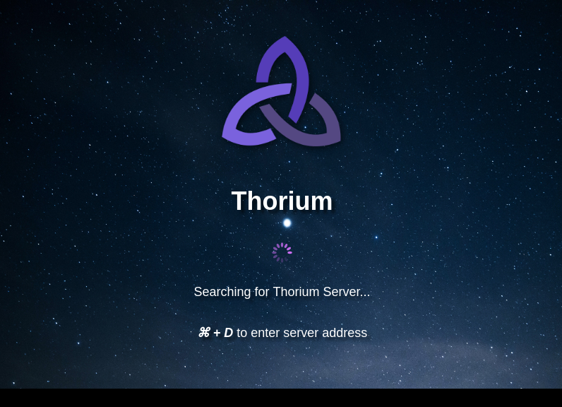 Screenshot of thorium-client